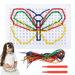 Thread Board For Kids Interactive Early Learning Lacing Toy Imagination Development For Birthday Kids Boys Girls Home School Wonder Baby ™