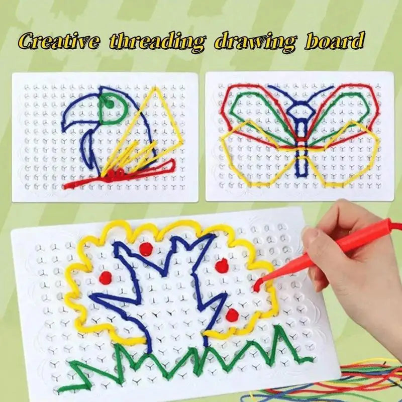 Thread Board For Kids Interactive Early Learning Lacing Toy Imagination Development For Birthday Kids Boys Girls Home School Wonder Baby ™